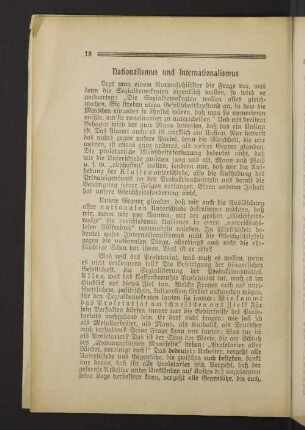 Nationalismus und Internationalismus