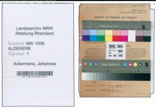 Entnazifizierung Johannes Ackermans , geb. 09.07.1887 (Buergermeister)