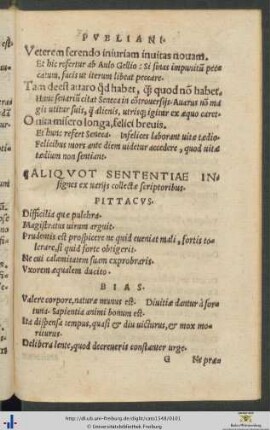 Aliquot Sententiae insignes