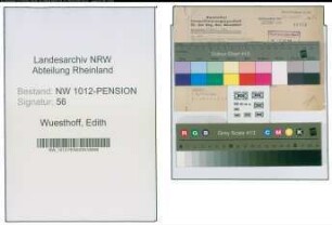 Entnazifizierung Edith Wuesthoff , geb. 30.07.1914 (Verkaeuferin)