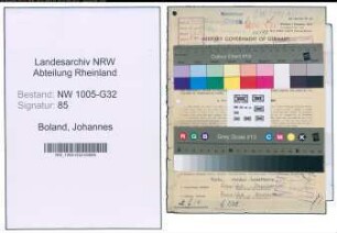 Entnazifizierung Johannes Boland , geb. 08.07.1922 (Zollinspektor)
