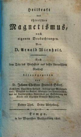 Heilkraft des thierischen Magnetismus nach eigenen Beobachtungen, 3,3.