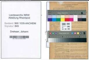 Entnazifizierung Johann Drehsen , geb. 04.02.1890 (Steiger)