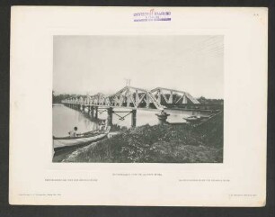 Eisenbahnbrücke über den Belawan-Fluss.