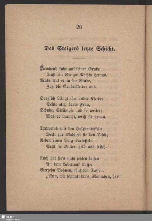Des Steigers letzte Schicht