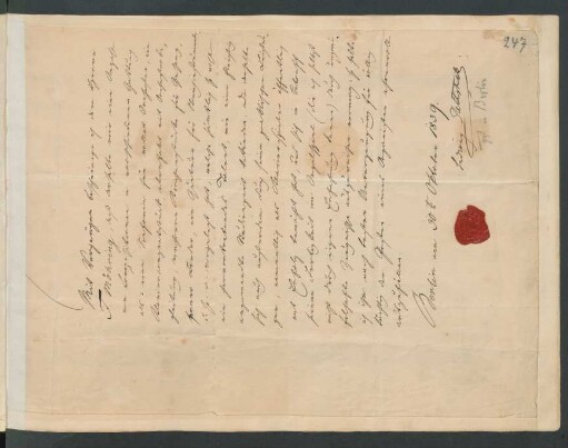 Brief von Ludwig Rellstab an Ferdinand Möhring