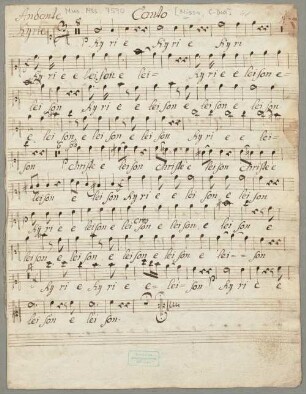 Masses, V (4), Coro, orch, C-Dur - BSB Mus.ms. 7590 : [without title]