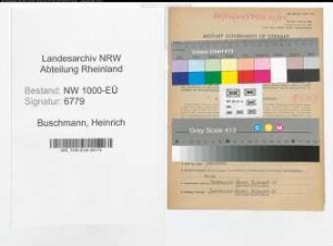 Entnazifizierung Heinrich Buschmann, geb. 29.12.1907 (Reichsbahnangest.)
