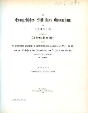 Jahresbericht. 1878/79 = 52