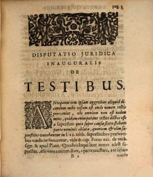 Disp. iur. inaug. de testibus
