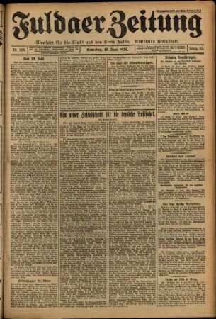 Ausgabe vom Samstag, den 19. Juni 1926.