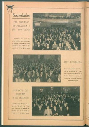 [Vista de la velada artística organizada por la sociedad] Pro Escuelas en Parradea y sus contornos