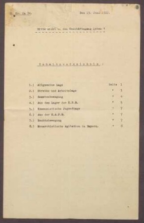 Lageberichte des Reichskommissars für Überwachung der öffentlichen Ordnung, Nr. 74