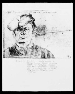 Die niederländische Reise (Das Skizzenbuch mit Silberstiftzeichnungen) — Caspar Sturm vor einer Flußlandschaft