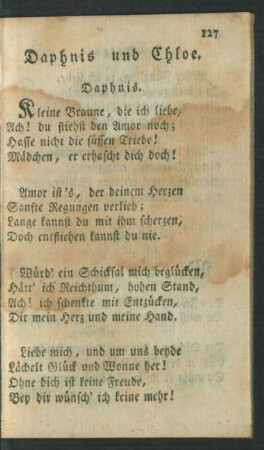 Daphnis und Chloe.