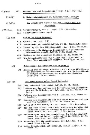III. Manuskripte und Typoskripte