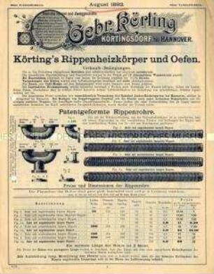 Rippenheizkörper und Öfen