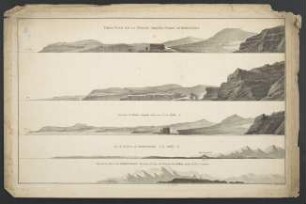 Trois Vues de la Pointe Arquee, Terre de Kerguelen