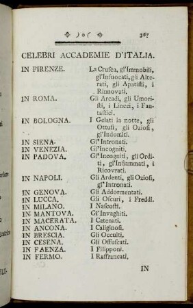 Celebri Accademie D'Italia.