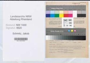 Entnazifizierung Jakob Schmitz, geb. 25.02.1921 (Postinspektor)