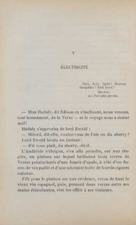 V. Électricité