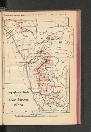 I. Orographische Karte von Deutsch-Südwest-Afrika