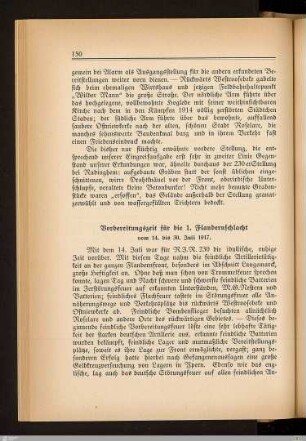 Vorbereitungszeit für die 1. Flandernschlacht