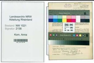 Entnazifizierung Anna Korn , geb. 08.07.1911 (Geschaeftsfrau)