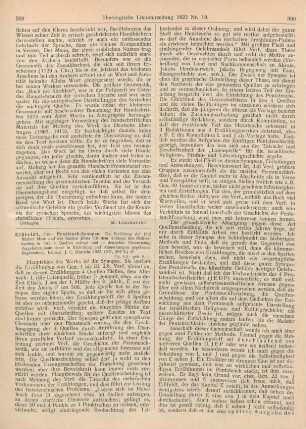 389-391 [Rezension] Eißfeldt, Otto, Hexateuch Synopse