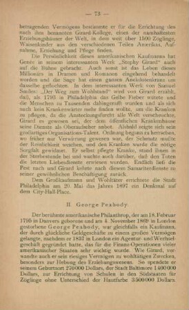 II. George Peabody