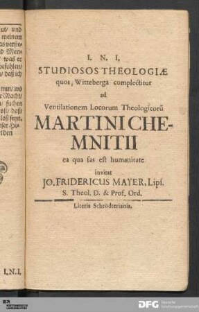 Studiosos Theologiae [...].