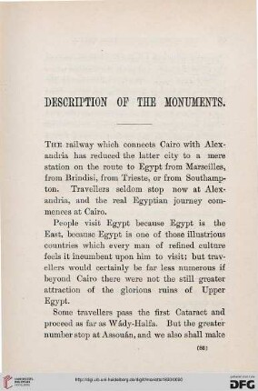 Description of the monuments