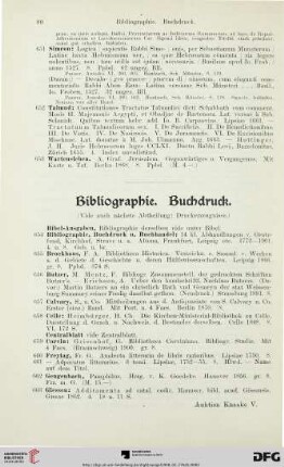 Bibliographie. Buchdruck (Nr. 654-697)