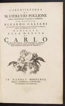 L' architettura di M. Vitruvio Pollione