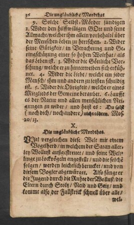X. Die ungläubliche Mordthat.