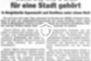 Ganz so, wie´s sich für eine Stadt gehört