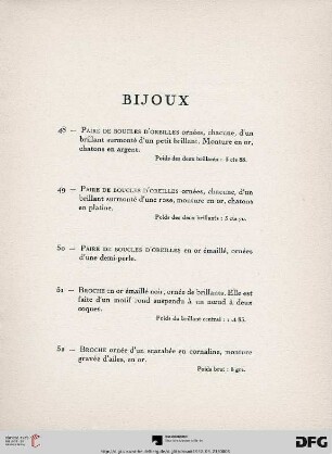 Bijoux (Nr. 48-87)