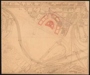 Messegelände, Berlin-Charlottenburg: Lageplan 1:2000, mit Teilgrundriss