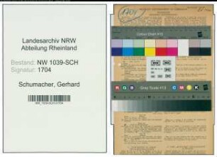 Entnazifizierung Gerhard Schumacher , geb. 16.12.1891 (Studienrat)