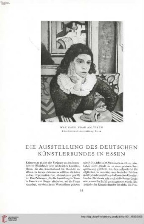 47: Die Ausstellung des deutschen Künstlerbundes in Essen
