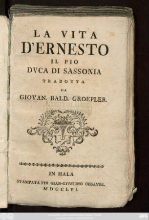 La Vita D'Ernesto Il Pio Duca Di Sassonia