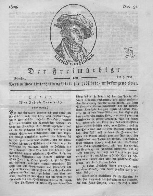 Nro. 92., Dienstag, den 9. Mai 1809