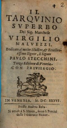 Il Tarquinio Superbo