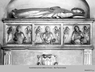 Grabmal des Erzbischofs Giovanni Scherlatti : Sarkophagschauseite mit Reliefs
