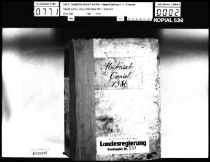 Kopial Meißnischer Kreis / Alte Aufschrift: "Meißnisch Copial"