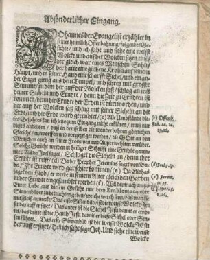 Absonderlicher Eingang.