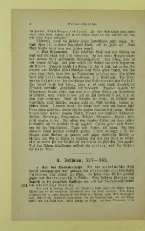 II. Justinian; 527 - 565