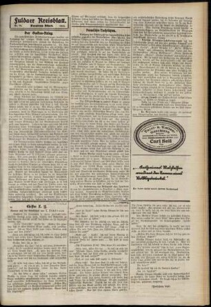 Zweite Ausgabe vom Montag, den 31. März 1913.