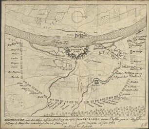 KEISERSWAART, aan den Rhӱn, tusschen Duisburg en Dusseldorp: de Franschen ontweldigt, den 16.jun 1702;. INSULA CAESARIS.