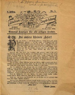 Illustrirte Jugend-Zeitung : General-Anzeiger für alle artigen Kinder. 1894/95 = Jg. 2. 14. Dez. 1894 - 21. Sept. 1895